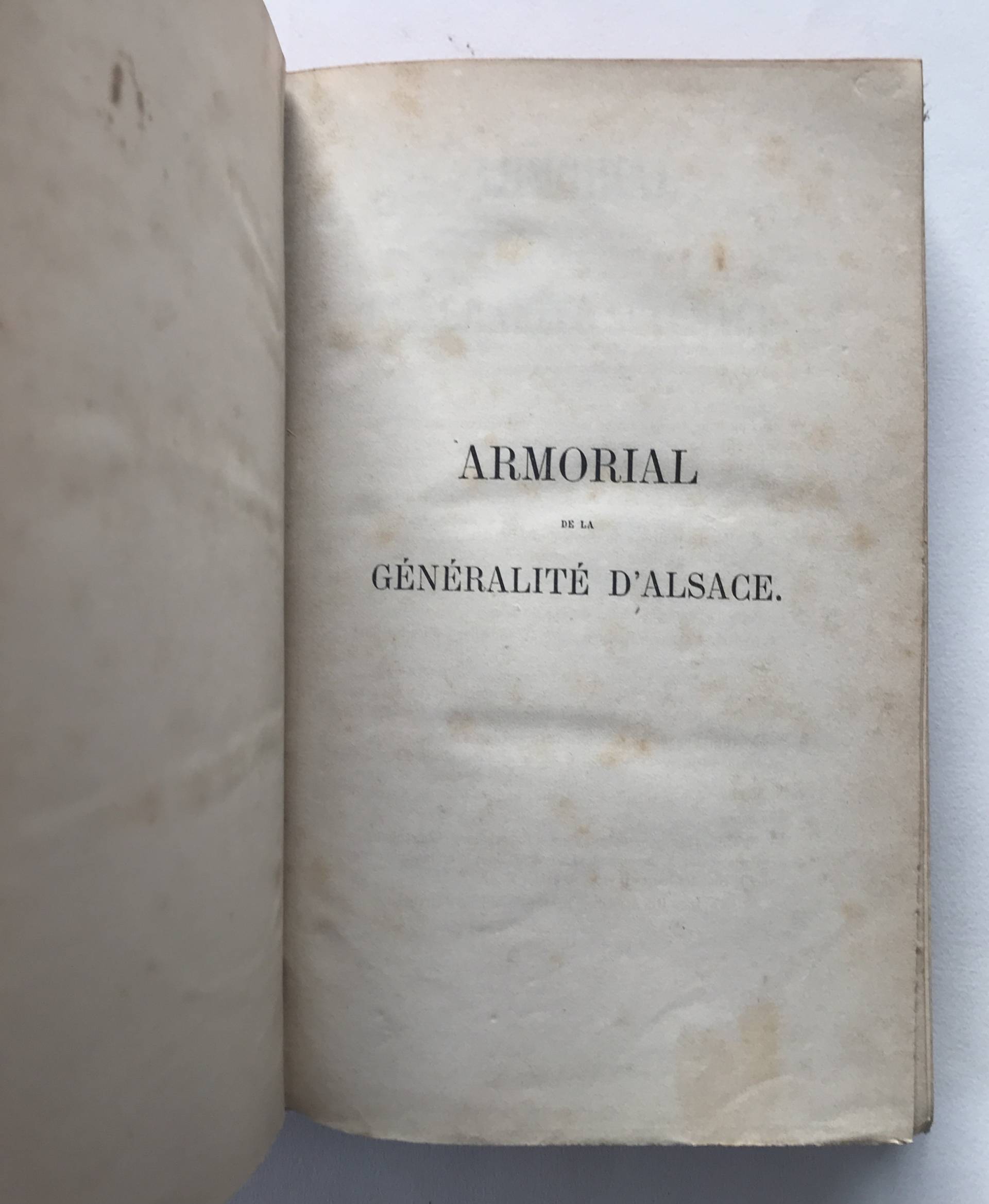 A. de Barthélémy. Armorial de la généralité d’Alsace.