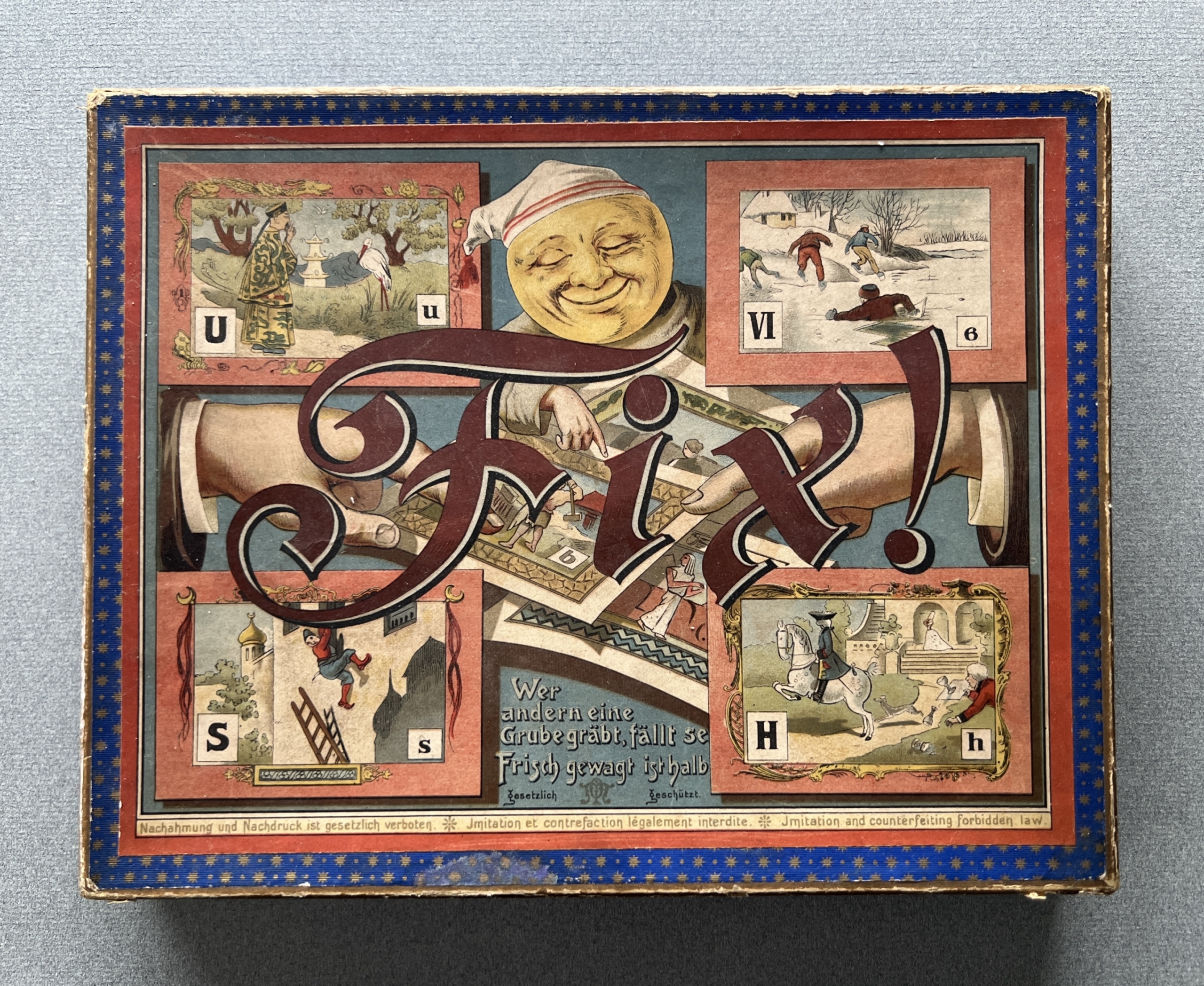 Fix ! Gesellschaftsspiel. Jeu de l'Alphabet, des Chiffres et des Styles.